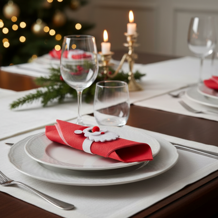 Świąteczne Ozdoby Na Serwetki Święty Mikołaj Dekoracja Na Boże Narodzenie