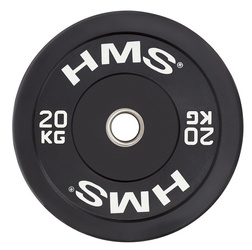 HMS Talerz Olimpijski Na Gryf Sztangę Gumowany Bumper Do Ćwiczeń 20 kg