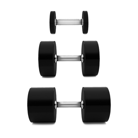 Zestaw Ciężarków Hantli Poliuretanowych Do Ćwiczeń Siłowych Treningu 2 x 2.5 - 50 kg HMS