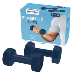 Hantle Winylowe Do Treningu Ćwiczeń Fitness Ciężarki Antypoślizgowe 2x3 kg