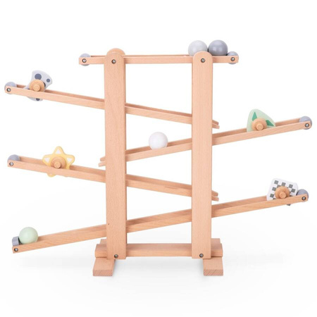 Duży Drewniany Kulodrom Zjeżdżalnia z Wirującymi Elementami MAMABRUM