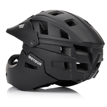 Kask Rowerowy Regulowany Na Hulajnogę Full Face Szczękowy Odpinany METEOR