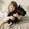 Hobby Horse Konik Na Patyku Kiju Do Skakania Z Grzywą Czarny MAMABRUM