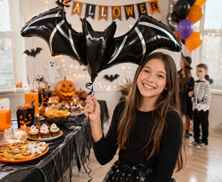 Zestaw Na Halloween Duży Pająk 60 cm + Sztuczna Krew 250 ml + 3 Balony
