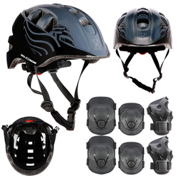 Kask Na Rolki Rower Hulajnogę Regulowany Dla Dzieci Orzeszek + Zestaw Ochraniaczy