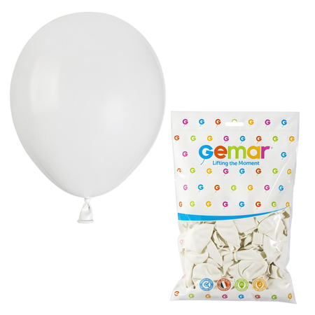Balony Białe Klasyczne Pastelowe Lateksowe Na Wesele Komunię 5" 200 szt.