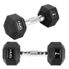 Hantle Ciężarki Gumowane Do Ćwiczeń Treningu Siłowego HEX PRO 2x7 kg HMS