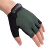 Rękawiczki Rowerowe Kolarskie Krótkie Na Rzep Bez Palców Zielone METEOR