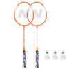 Zestaw Do Badmintona 2 Rakiety + 3 Lotki Nylonowe + 6 Lotek Piórkowych NILS