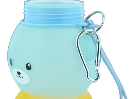 Butelka Sportowa Bidon Silikonowy Na Wodę Miś Dla Dziecka 600 ml MERKAN