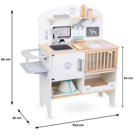 Drewniany Szpital Dla Zwierząt Zestaw Weterynarza