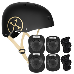 Kask Regulowany Orzeszek + Ochraniacze Zestaw Na Rolki Rower Hulajnogę NILS