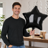 Balon Foliowy Gwiazda Czarna Na Imprezę Urodziny Przyjęcie Halloween 19"