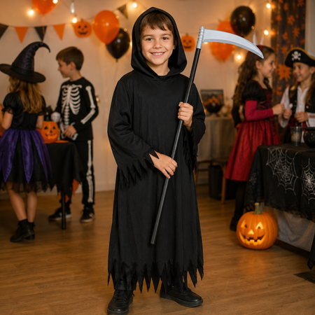 Kosa Śmierci Dodatek Do Stroju Na Halloween Żniwiarz Kosiarz GODAN 102 cm 