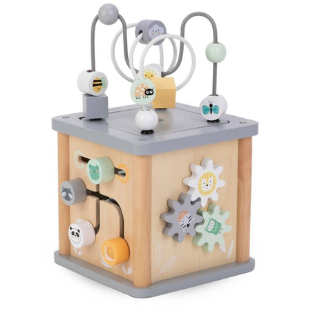 Mamabrum Drewniana Kostka Edukacyjna Sorter Montessori