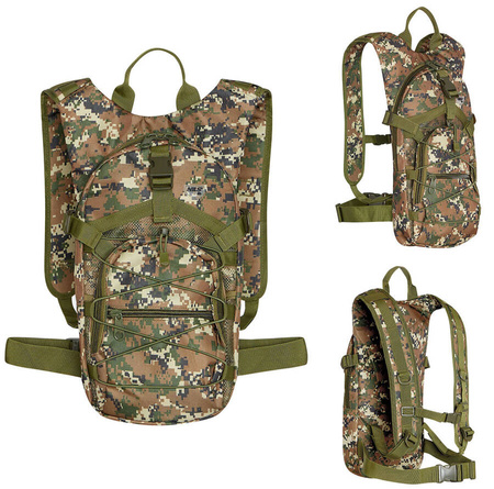 NILS Taktyczny Moro Plecak Wodoodporny 15 L + Bukłak 1,5 L