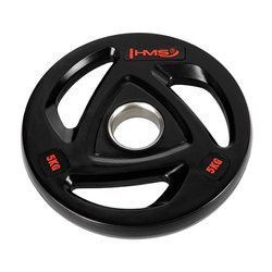 Talerz Olimpijski Ogumowany Powlekany Obciążenie Na Gryf Sztangę HMS 5 kg