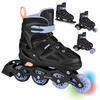 Łyżworolki 4w1 Rolki Łyżwy Regulowane Wrotki Kółko LED Dziecięce Quattro	