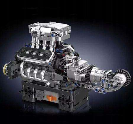 Klocki Konstrukcyjne Silnik Samochodowy V8 737 el. Na Prezent MOULD KING