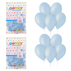 Balony Klasyczne Pastelowe Błękitne Lateksowe Na Urodziny GEMAR 12" 200szt.