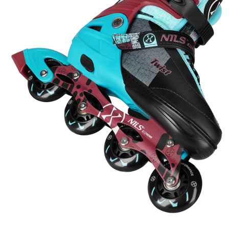 Rolki Regulowane Łyżworolki Dla Dzieci Rekreacyjne Kauczukowe Kółka NILS