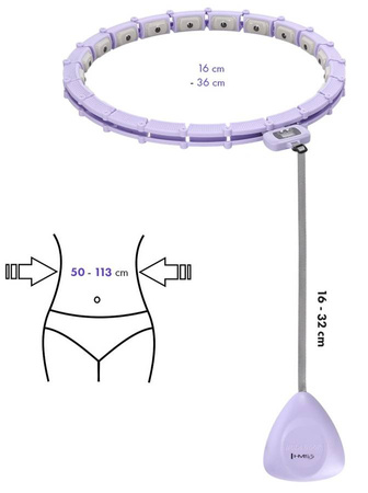 HMS Hula Hop Odchudzające Z Obciążeniem + Wyświetlacz + Pas