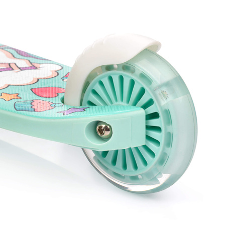 Hulajnoga Trójkołowa Dla Dzieci Balansowa Składana Świecące Kółka LED METEOR