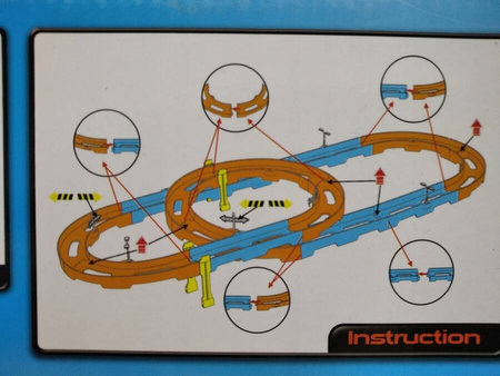 Tor Wyścigowy Samochodowy Pull Back Dla Dzieci 230 cm + Samochód TLD
