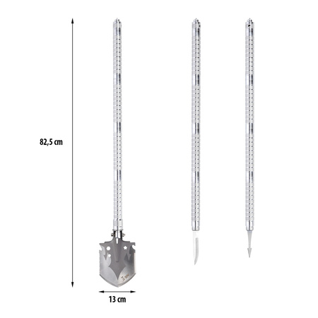 NILS Multifunkcyjna Uniwersalna Składana Saperka Turystyczna 14w1