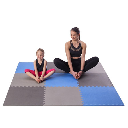 Mata Puzzle Pod Sprzęt Do Ćwiczeń Fitness Ochronna Uniwersalna 60x60cm 9el.