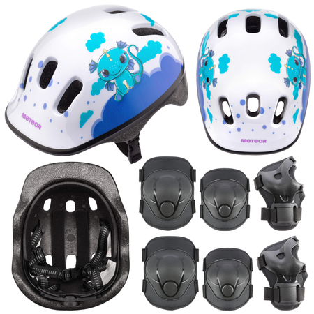 Kask Rowerowy Regulowany Dziecięcy Ochronny Otwory Wentylacyjne + Ochraniacze