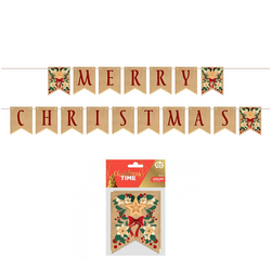 Girlanda Papierowa Merry Christmas 250 cm Wisząca Na Święta Boże Narodzenie