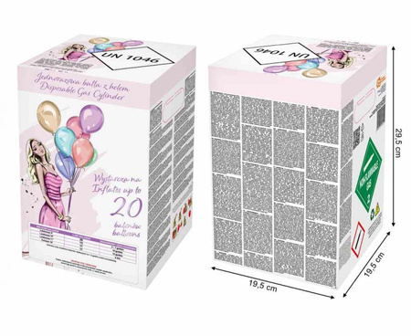 Butla Z Helem Do Lateksowych Balonów Na Imprezę Urodziny Jednorazowa GODAN