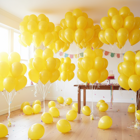 Balony Klasyczne Lateksowe Żółte Metaliczne Na Przyjęcie 30 cm - 100 szt.