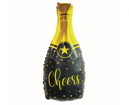 Balon Foliowy Szampan Cheers Na Przyjęcie Imprezę Urodziny GODAN 35x76 cm