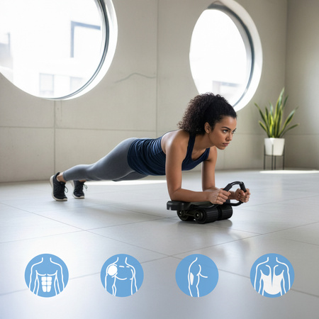 Automatyczne Koło Do Ćwiczeń Mięśni Brzucha Z Podparciem i Wyświetlaczem