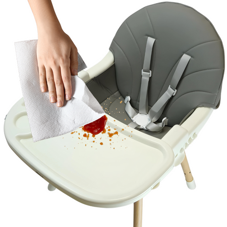 MERKAN Krzesełko Stalowe Fotelik Do Karmienia Z Blatem 3w1 Dla Dziecka