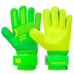 Rękawice Bramkarskie Piłkarskie Treningowe Usztywniony Palec Na Rzep METEOR