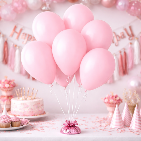 Balony Klasyczne Pastelowe Różowe Lateksowe Na Urodziny GEMAR 12" 100 szt.