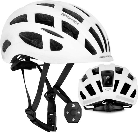 SPOKEY Kask Rowerowy Kierunkowskazy LED In-Mold 55-58 cm