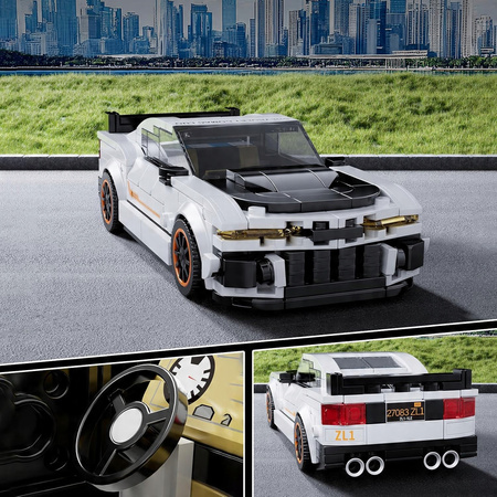 Klocki Konstrukcyjne Auto Samochód Wyścigowy 420 Elementów + Gablota MOULD KING