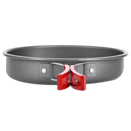 Naczynia Turystyczne Garnek 1,4 L + Patelnia 1,6 L + Sztućce + Karabińczyki