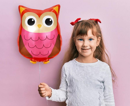 Balon Foliowy Sowa Na imprezę Przyjęcie Urodziny Dla Dziecka 40x35 cm