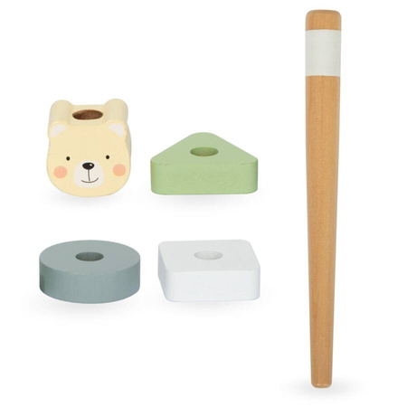 MAMABRUM Drewniany Stolik Edukacyjny 7w1 Muzyczny Z Cymbałkami I Gongiem Dzika Dżungla