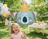 Balony Foliowe Na 4 Urodziny Koala Z Czapeczką + Gwiazda + Cyfra 3 szt.