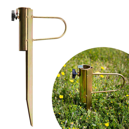 Uchwyt Wbijany Hak Do Parasola Plażowego Ogrodowego 40 cm Z Blokadą NILS