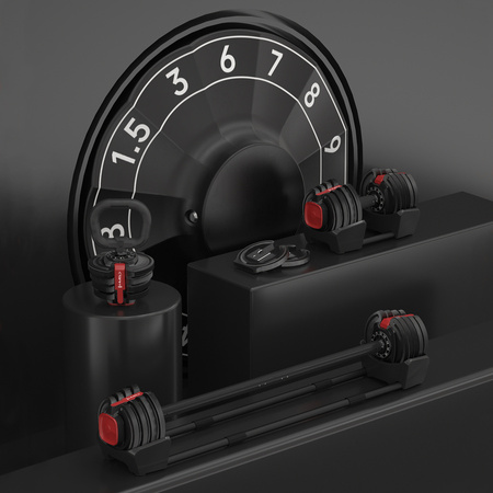 HMS Zestaw Regulowanych Sztangielek 3w1 Do Ćwiczeń Treningu 41 kg