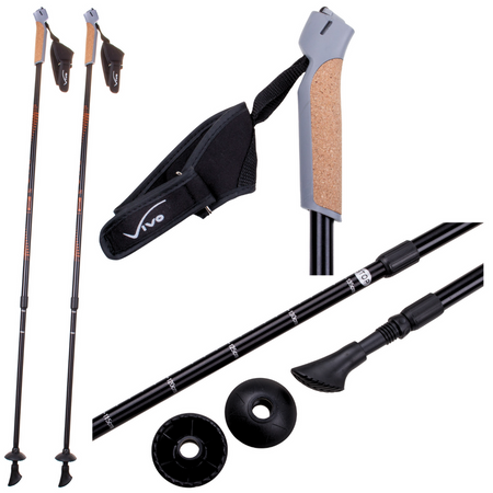 Kije Kijki Nordic Walking Rekreacyjne Regulowane Do Chodzenia 82-135 cm