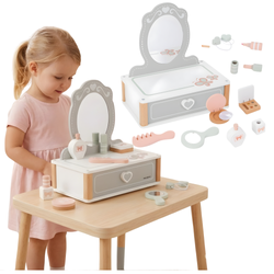 MAMABRUM Drewniana Toaletka Dla Dzieci Z Akcesoriami