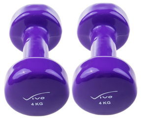 VIVO Zestaw Hantli Hantelek Winylowych 2x4 kg